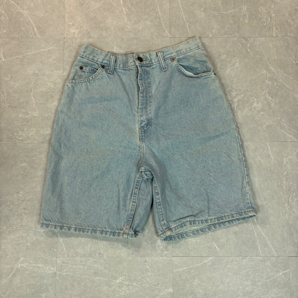 Vintage Made in USA Light Wash Denim Shorts Mens 28 High Rise Cotton HK 5802